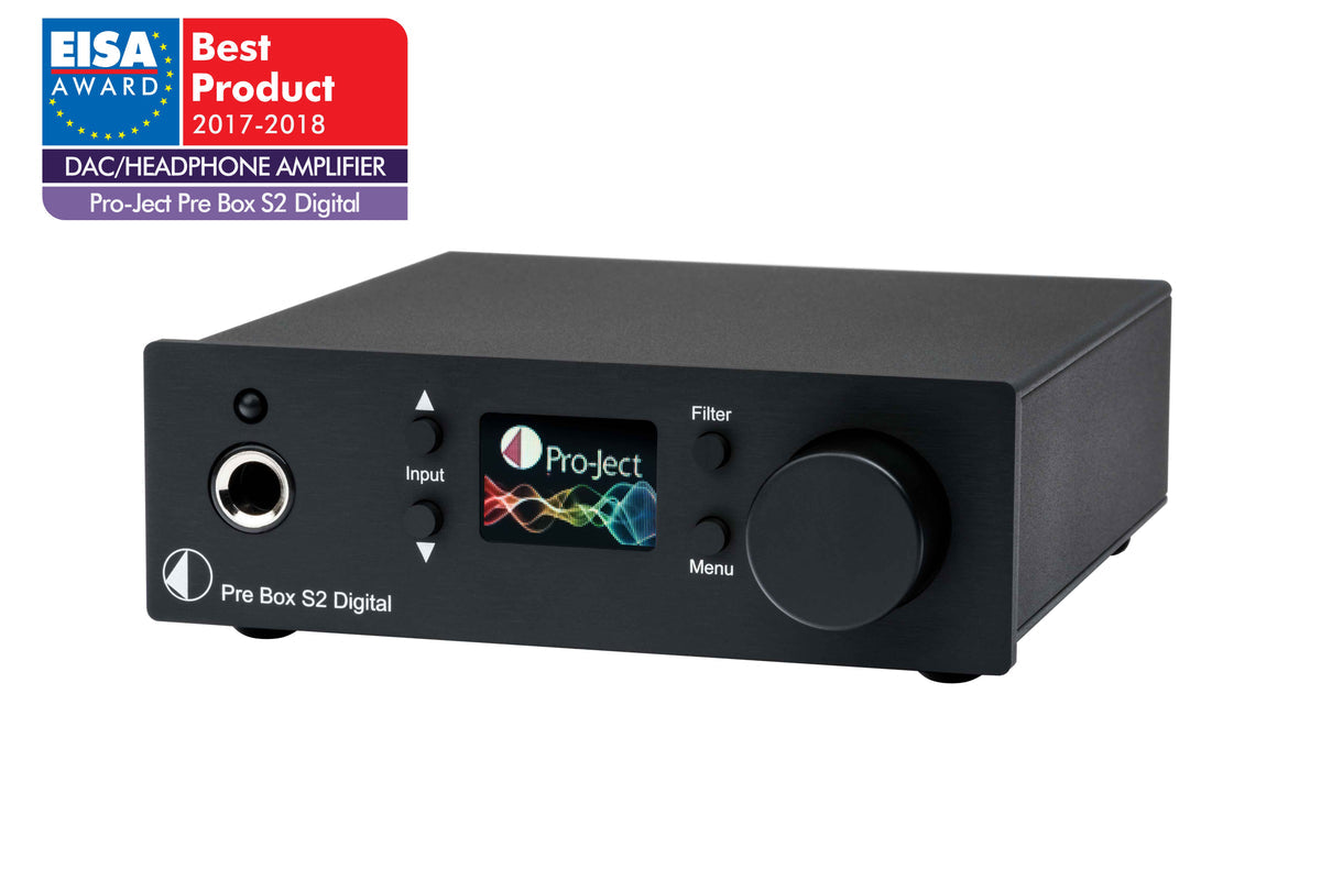 Pro-Ject Pre Box S2 Digital DAC-esivahvistin, vaihtolaite, musta, sijainti Hyvinkää