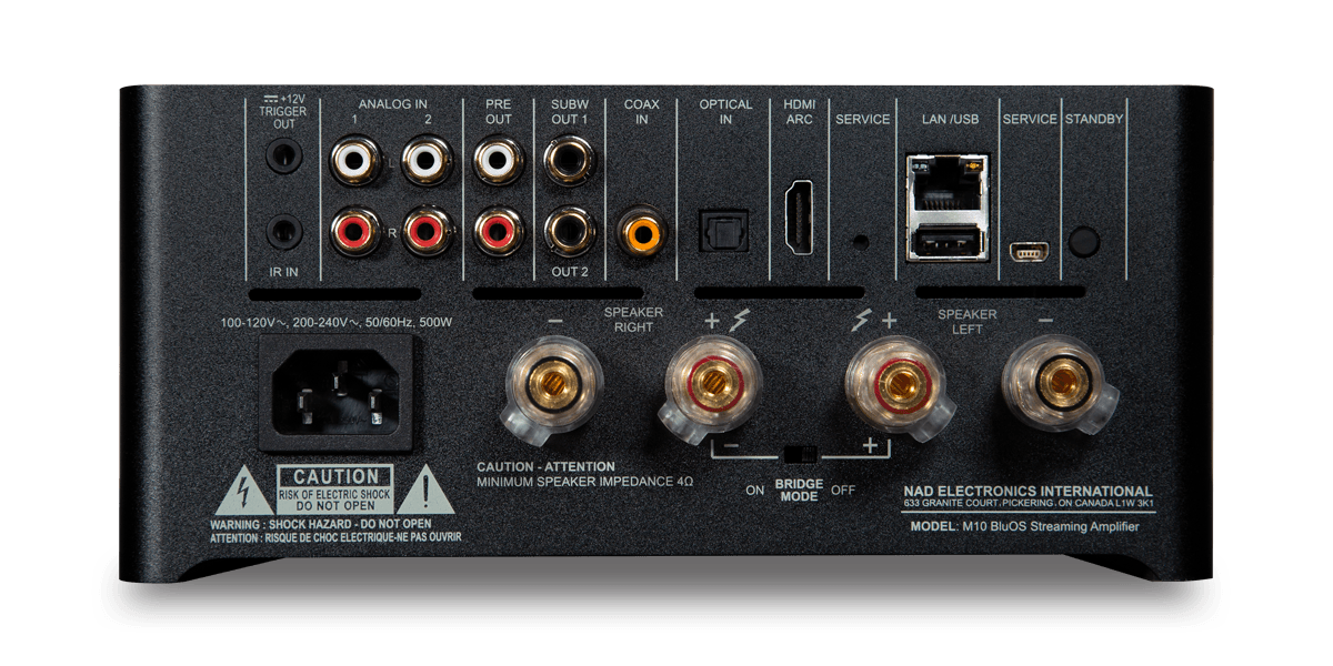 NAD M10 BluOS verkkovahvistin, vaihtolaite