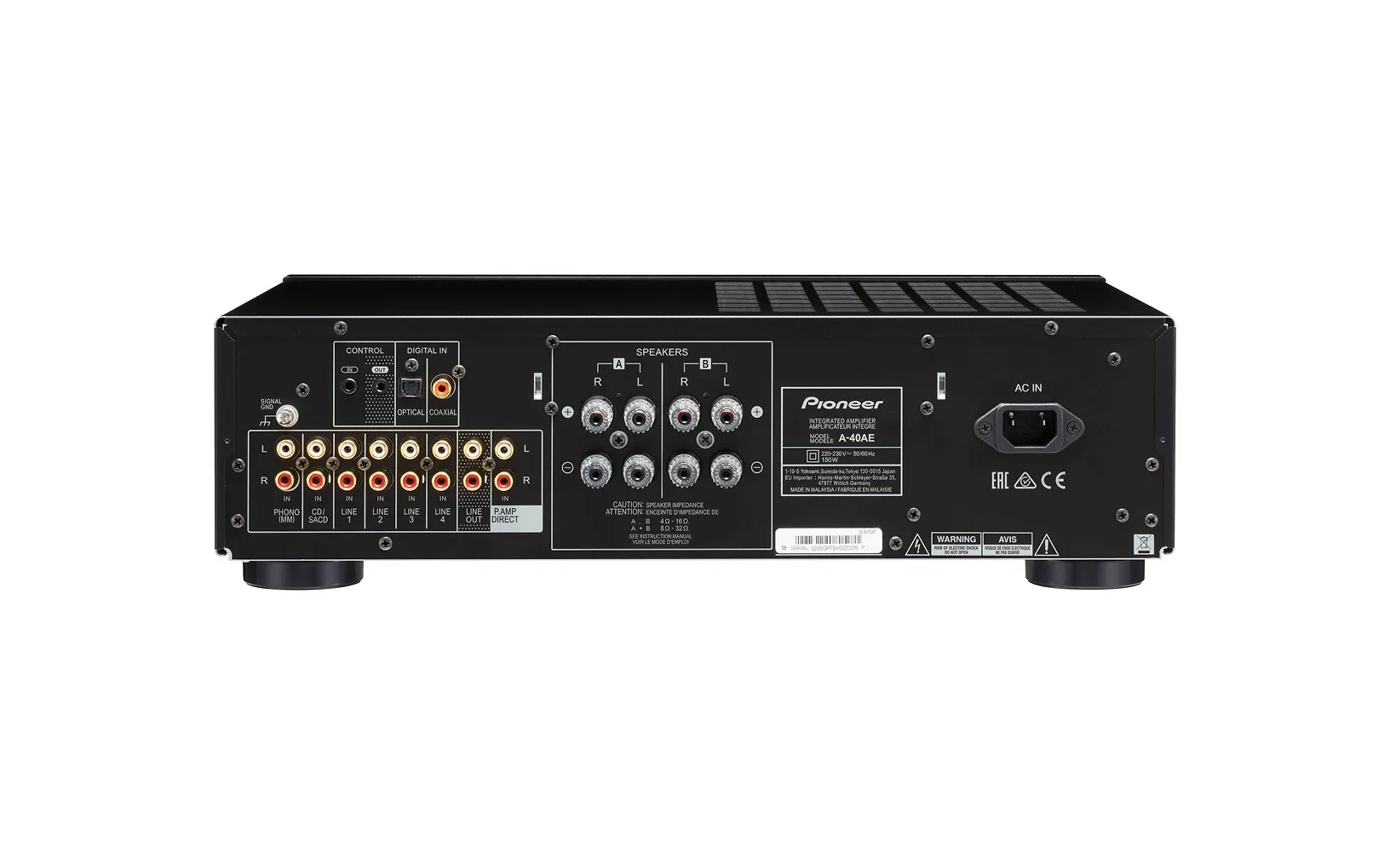 Pioneer A-40AE -stereovahvistin, vaihtolaite
