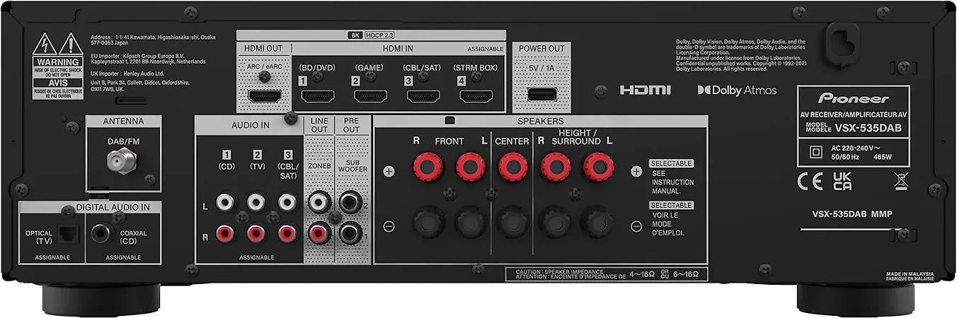 Pioneer VSX-535 5.2 AV-vahvistin