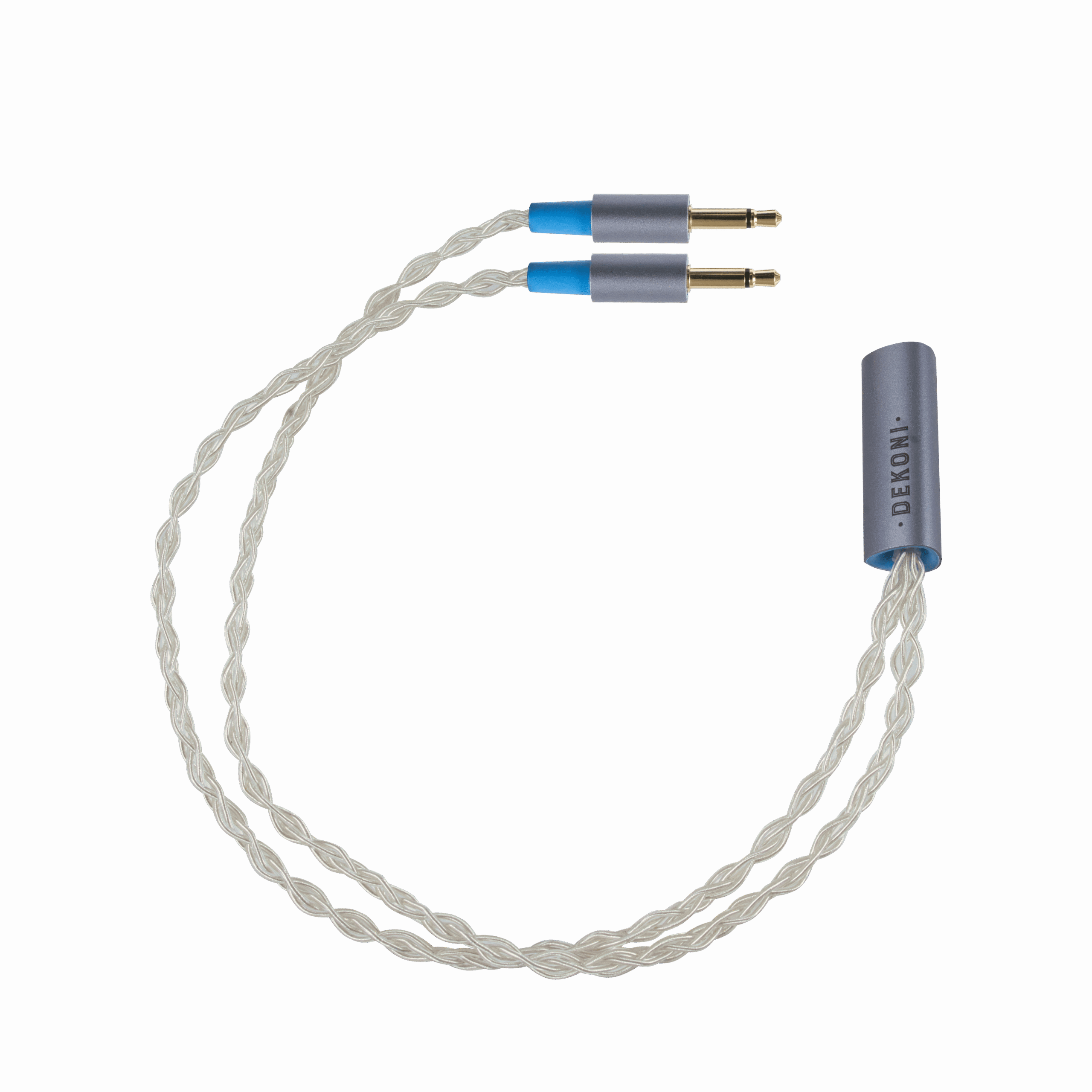 Dekoni Audio EMC Postsplit Silver Braided 3.5 mm liittimillä
