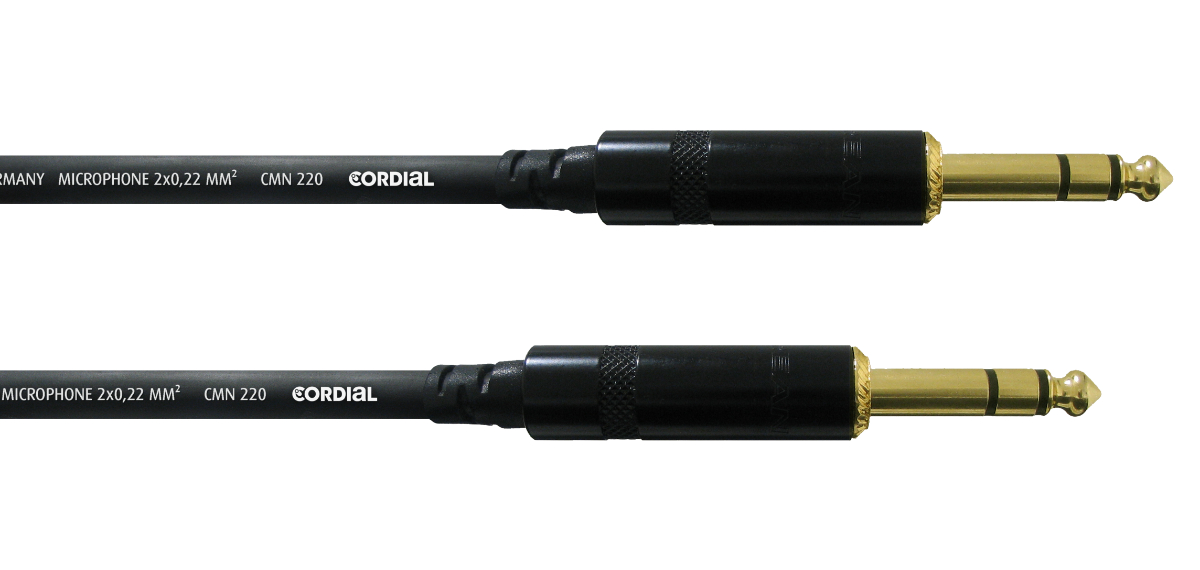Cordial ESSENTIALS CFM VV laitekaapelit, 6,3 mm stereoplugi