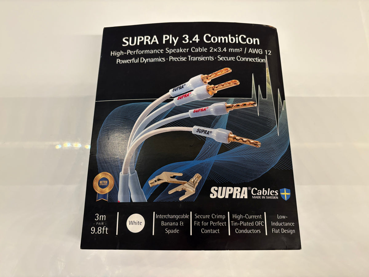 Supra Ply 2x3.4 White CombiCon kaiutinkaapelipari, asiakaspalautus. Helsinki
