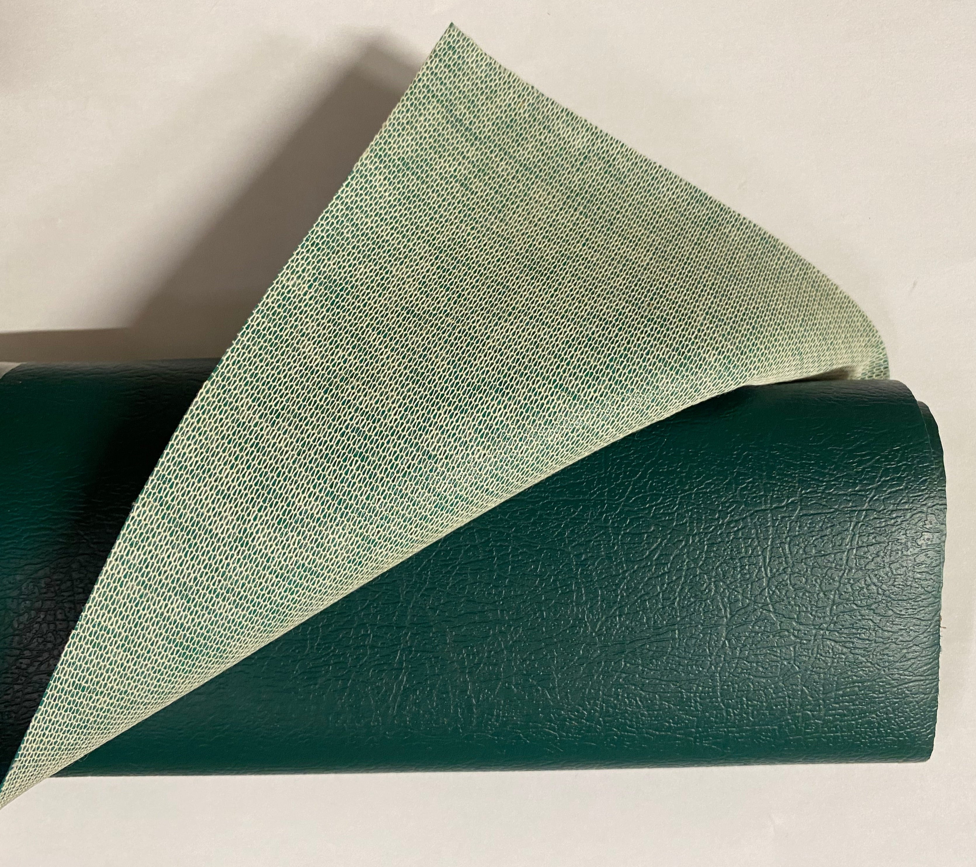 Faux leather fabric, dark green 100 x 140 cm *REMOVAL*