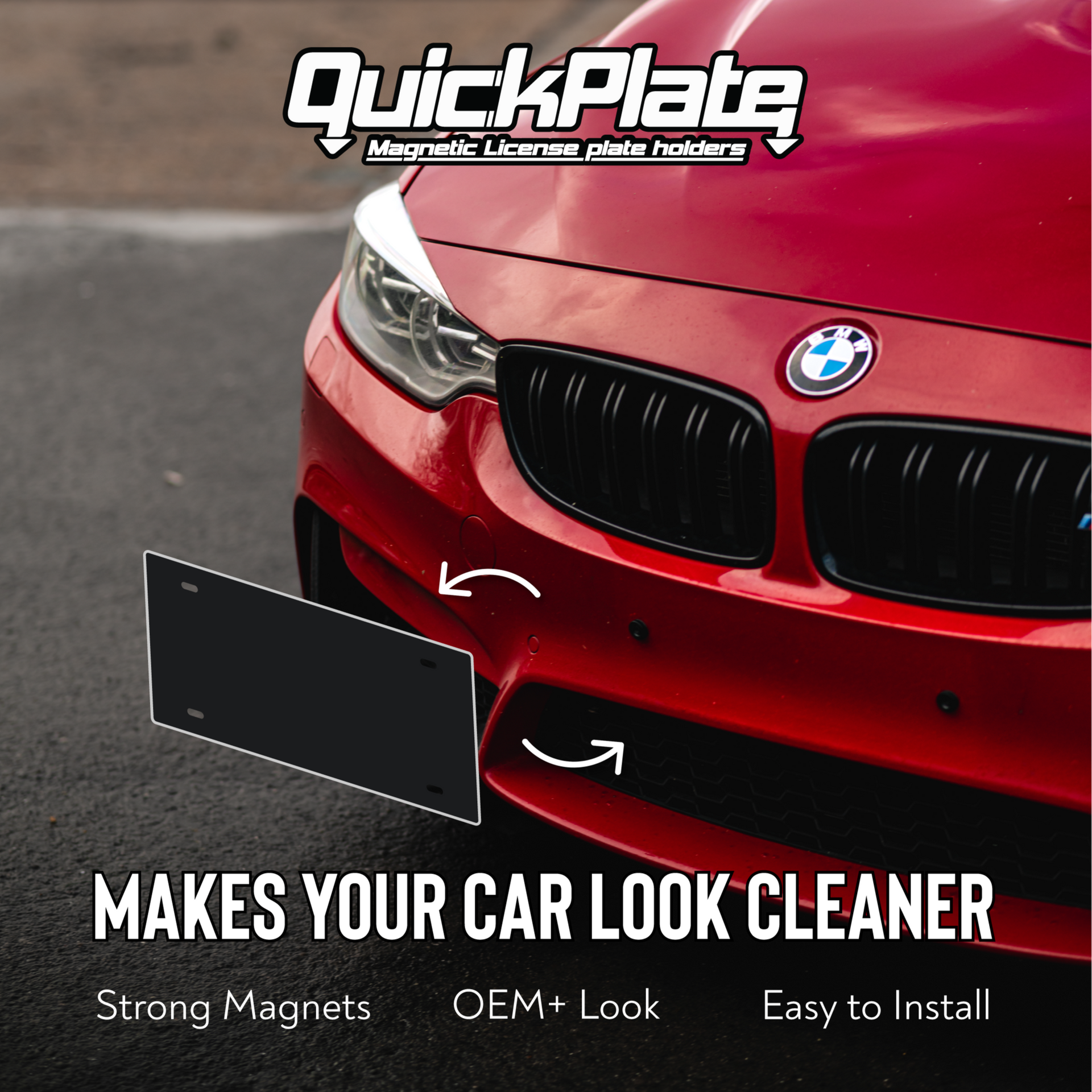 QuickPlate - Magneettinen Rekisterikilven teline