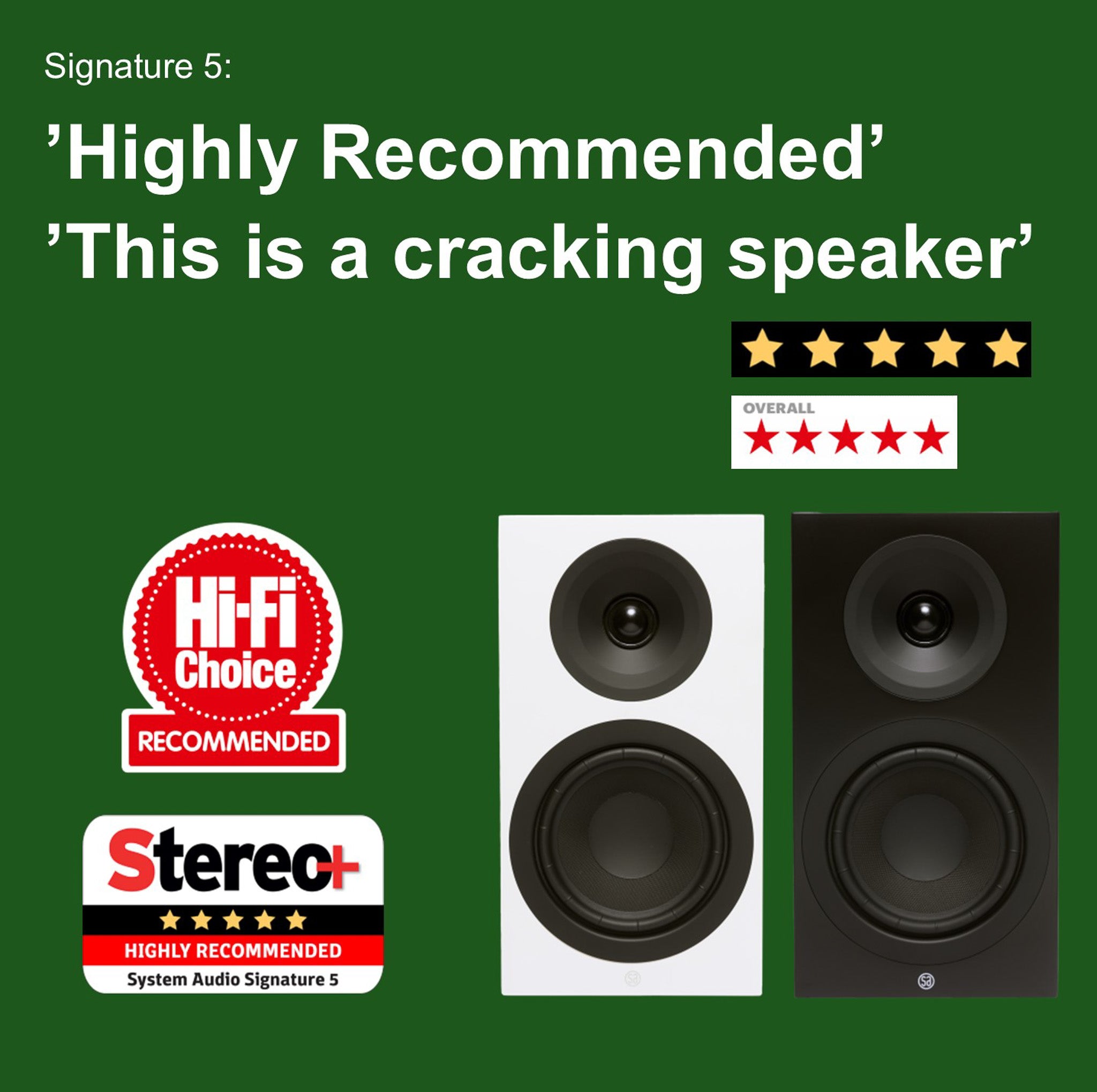 System Audio Signature 5 kirjahyllykaiutinpari