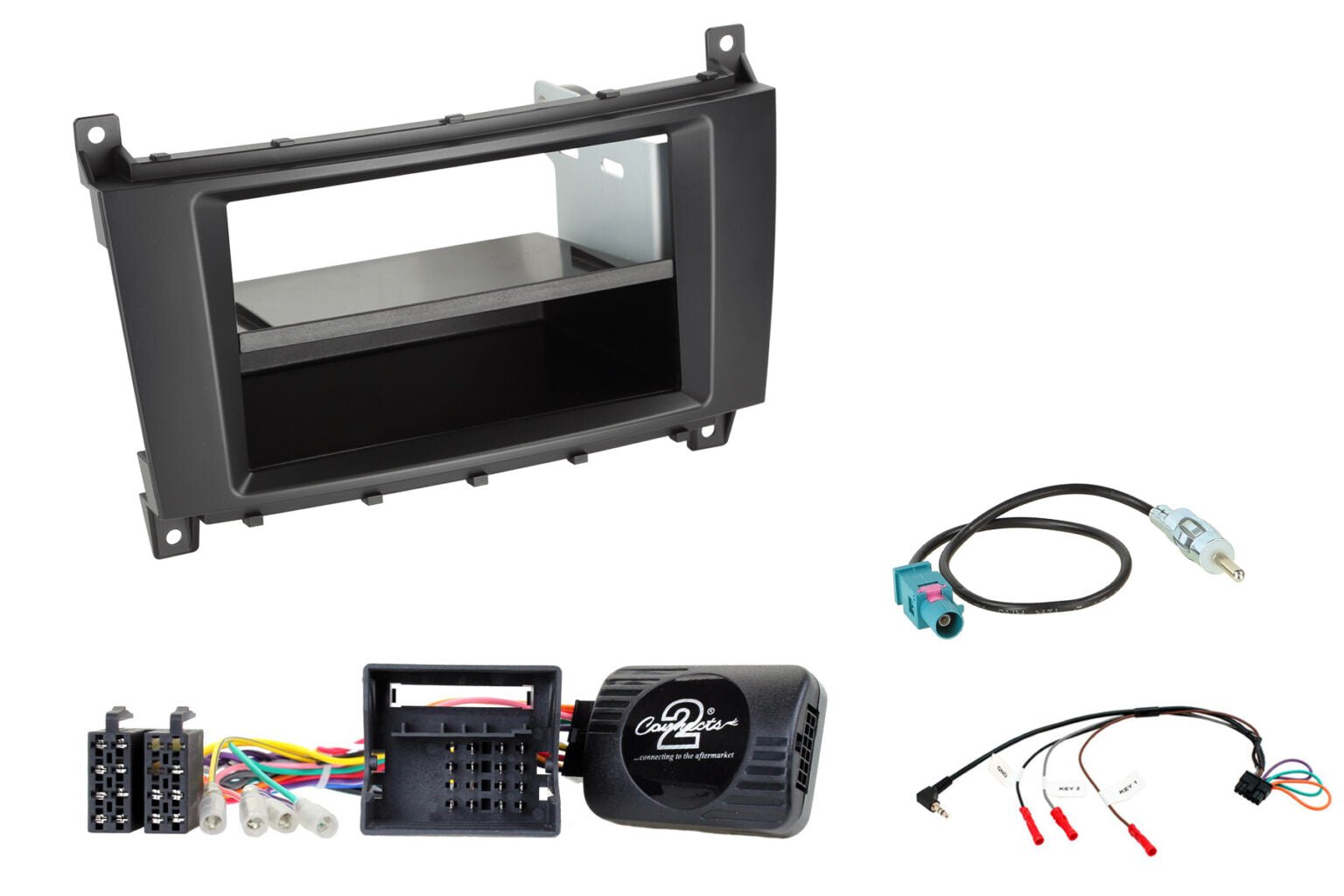 C - sarja 2004 - 2007 (W203) 1 - DIN/2 - DIN soittimen asennuskitti - Audiokauppa.fi