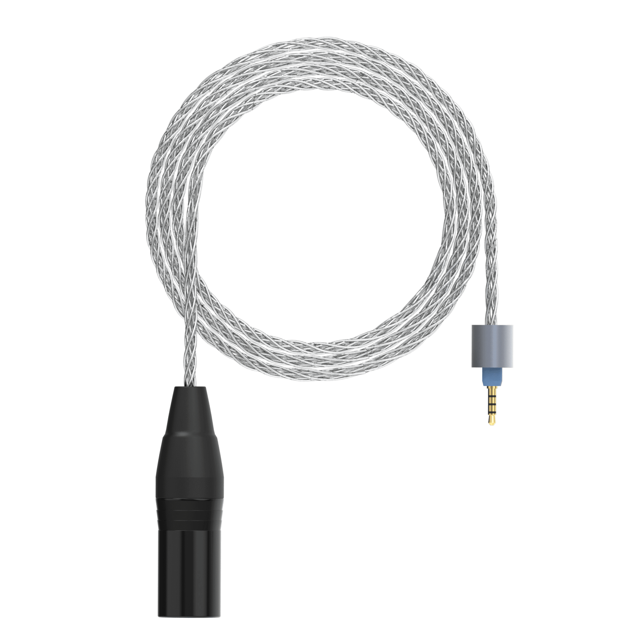 Dekoni Audio MCS Presplit Balansoitu 4 - Pin XLR Silver Braided kuulokekaapeli - Audiokauppa.fi