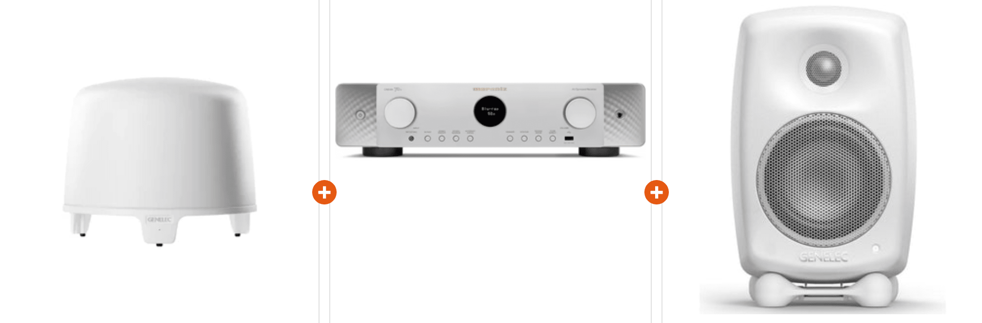 Marantz Cinema 70s + Genelec G Two + F One kotiteatteripaketti - Audiokauppa.fi