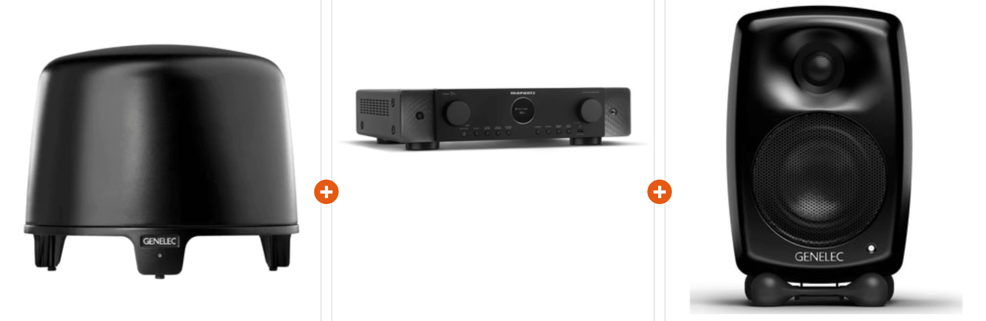 Marantz Cinema 70s + Genelec G Two + F One kotiteatteripaketti - Audiokauppa.fi