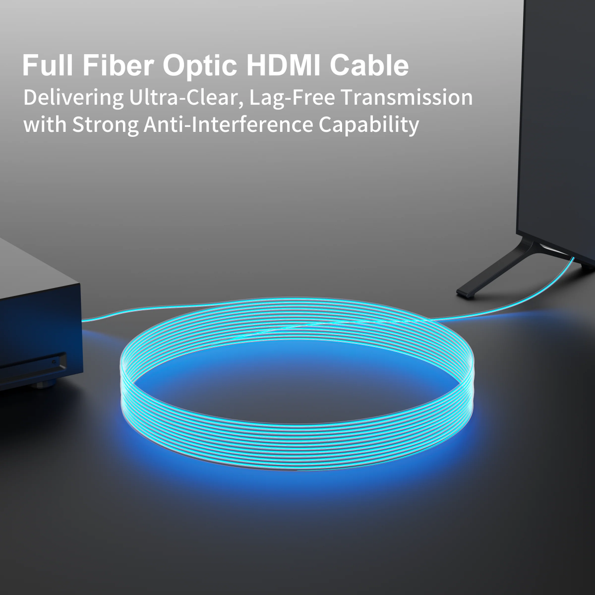 RuiPro 8K panssaroitu HDMI-kuitukaapeli irrotettavilla liittimillä 48 Gbit/s