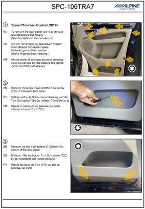 Alpine SPC-106TRA7 2-tie erillissarja Transit