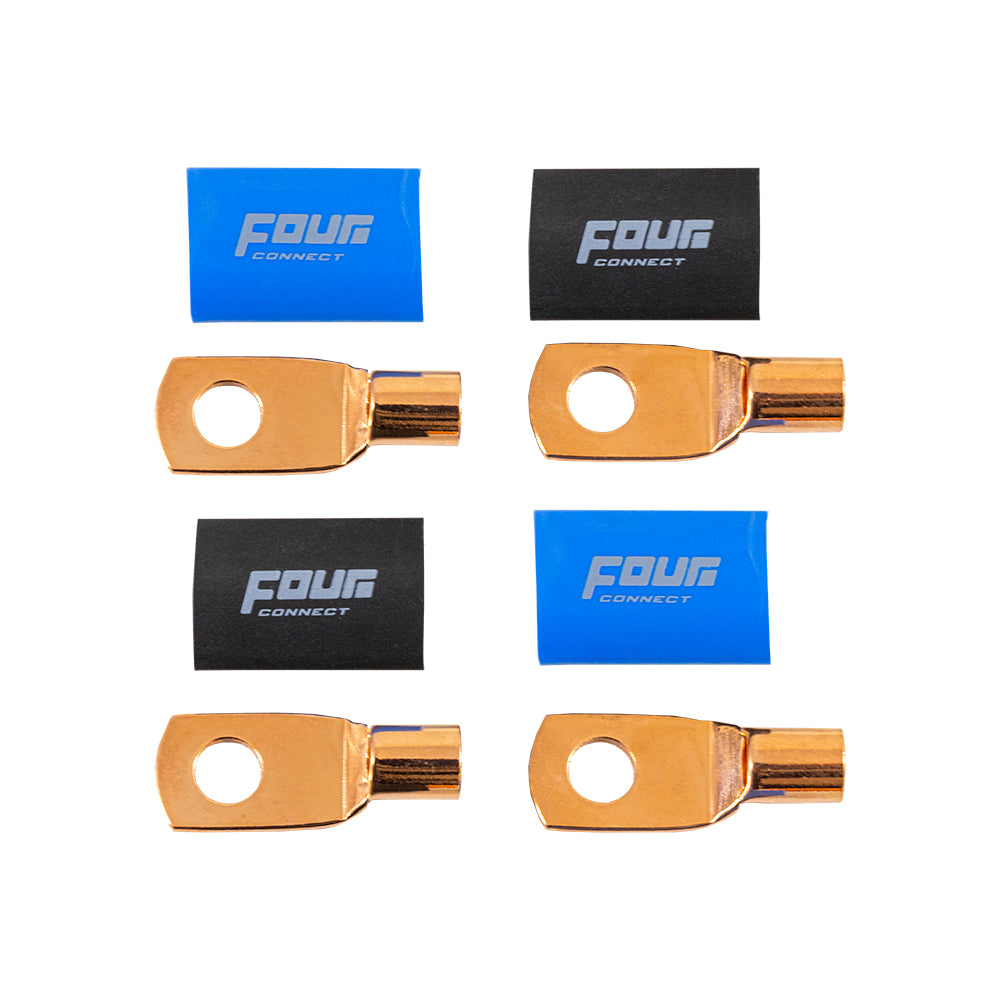 FOUR Connect 4-690382 STAGE3 OFC M8 ring connector 20mm2, 2x blue + 2x black