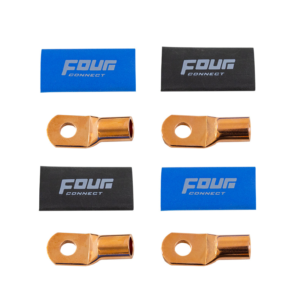 FOUR Connect 4-690383 STAGE3 OFC M8 ring connector 35mm2, 2x blue + 2x black