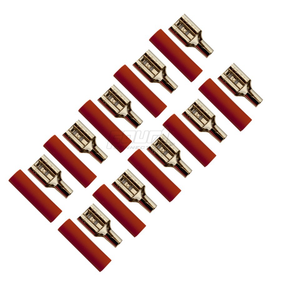 FOUR Connect 4-690745 lattaliitin 2.5mm2, 6.3mm, punainen, 10kpl
