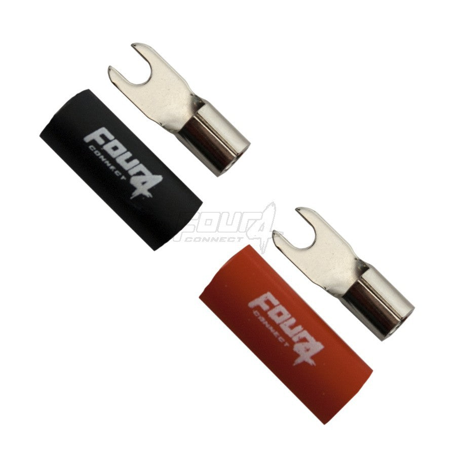 FOUR Connect 4-690816 M4 fork connector 10mm2, 1x black and 1x red
