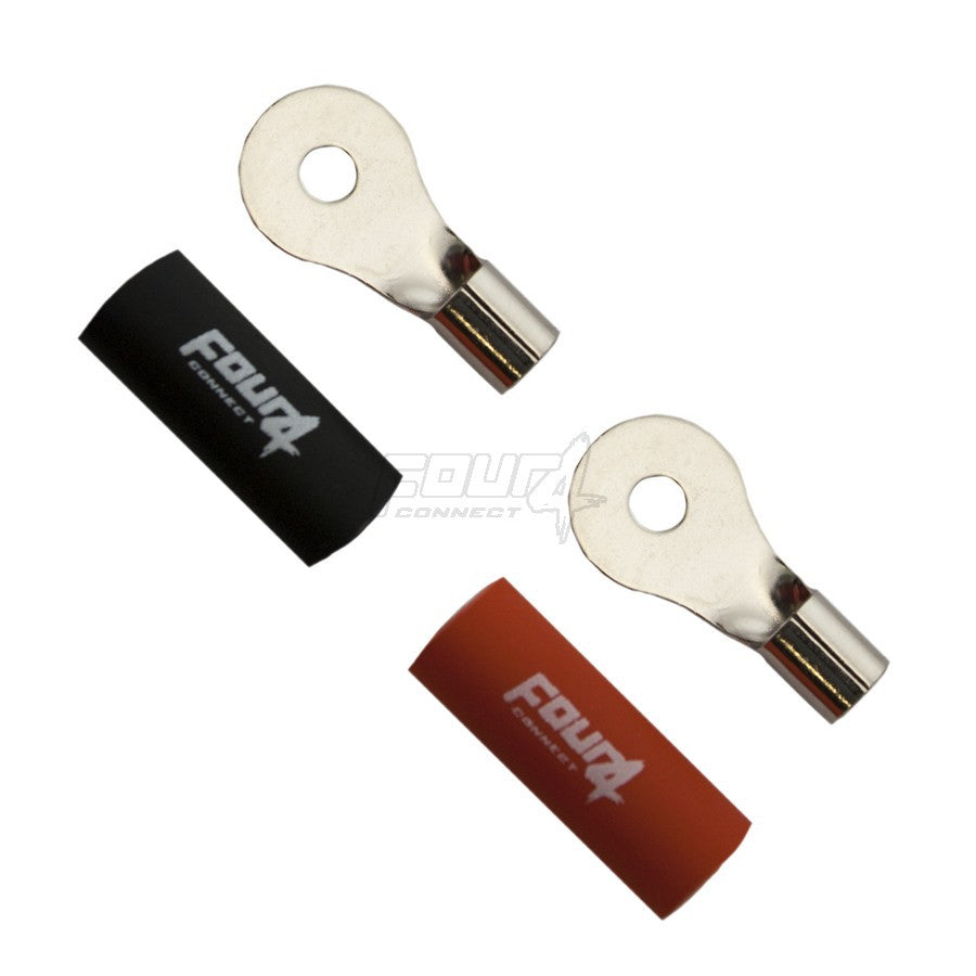 FOUR Connect 4-690911 M4 ring connector 10mm2, 1x black and 1x red