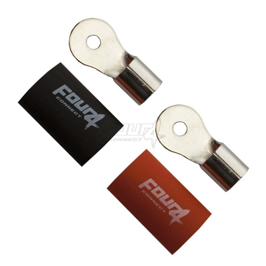 FOUR Connect 4-690912 M4 ring connector 20mm2, 1x red and 1x black