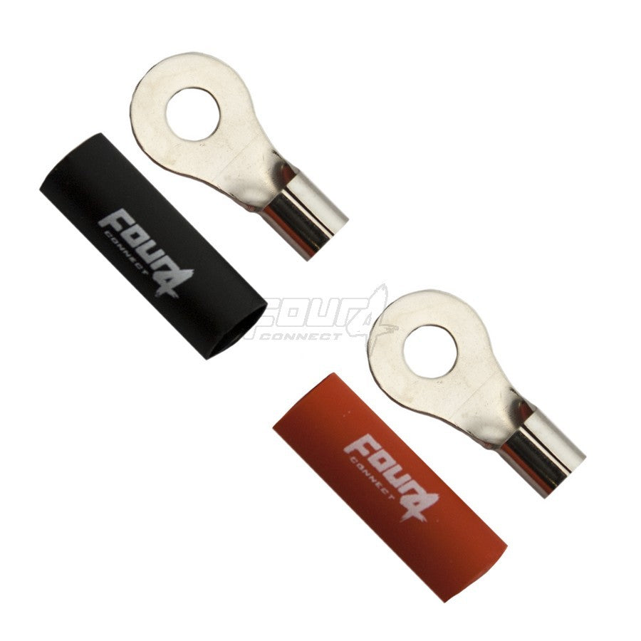 FOUR Connect 4-690913 M6 ring connector 10mm2, 1x red and 1x black