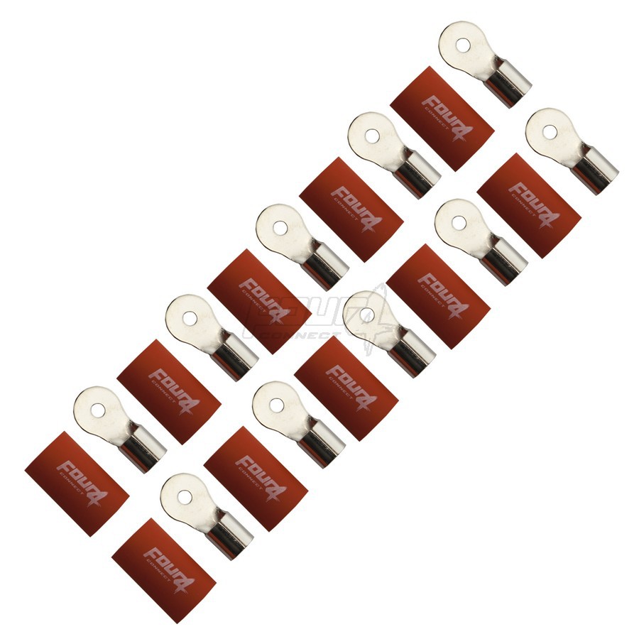FOUR Connect 4-690932 M4 ring connector 20mm2, 10x red
