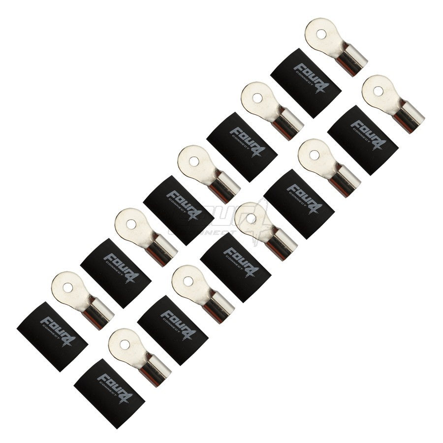 FOUR Connect 4-690952 M4 ring connector 20mm2, 10x black