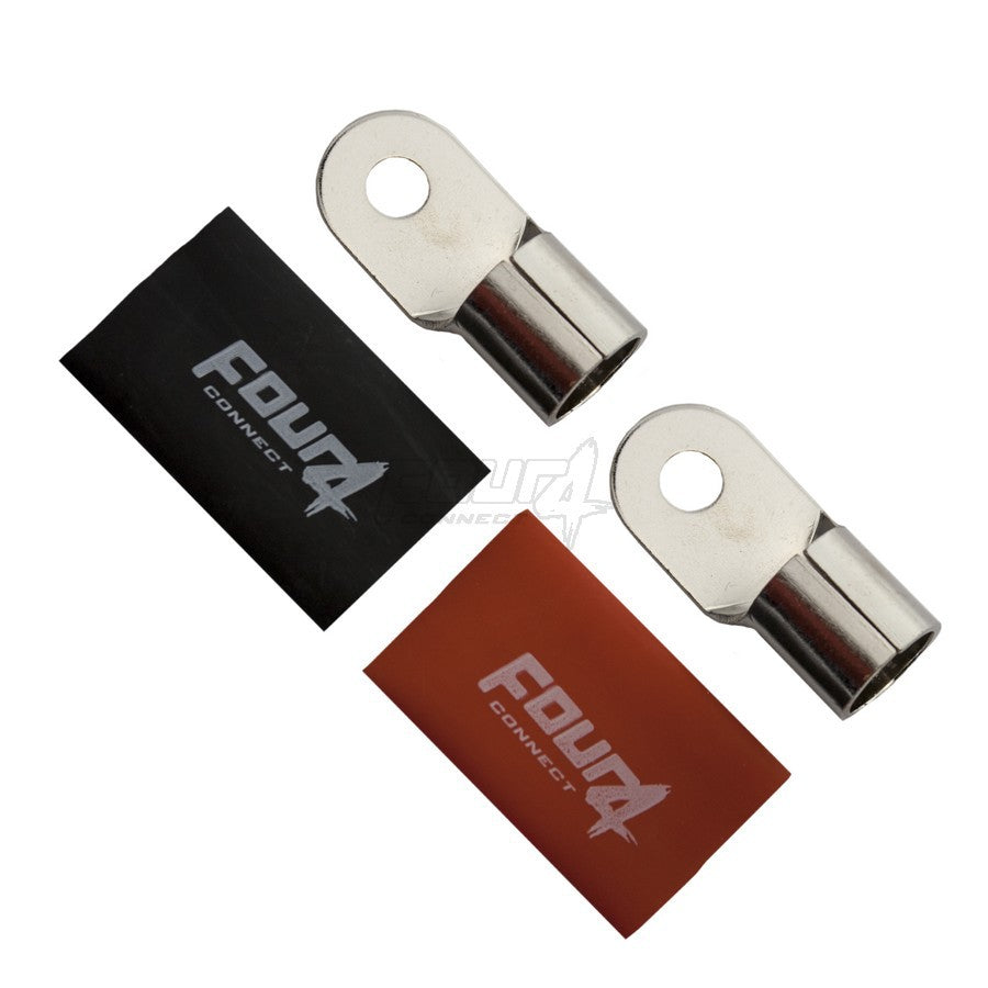 FOUR Connect 4-690973 M8 ring connector 70-100mm2, 1x black and 1x red