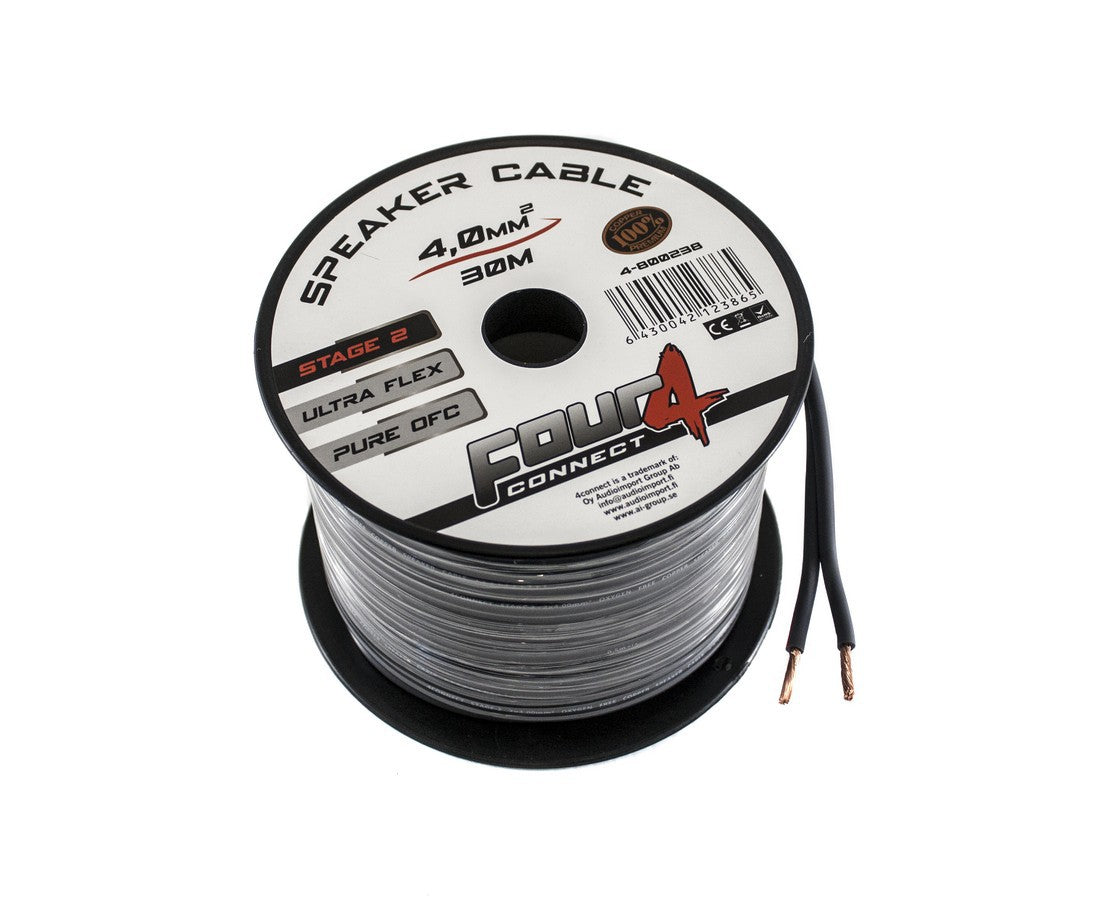 FOUR Connect 4-800238 STAGE2 OFC speaker cable 2x4.0mm2 mini coil 30m