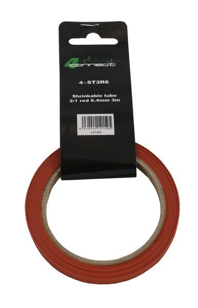 FOUR Connect 4-ST3R6 shrink sock, 2:1 red 6.4mm 3m