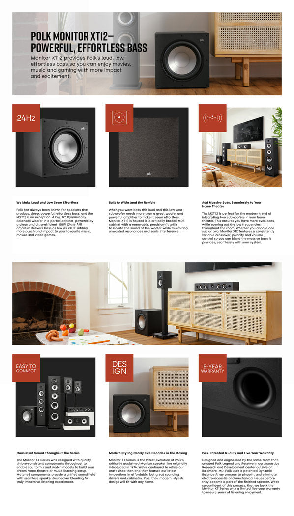 Polk Audio Monitor XT LARGE 5.1-kanavan kaiutinsarja