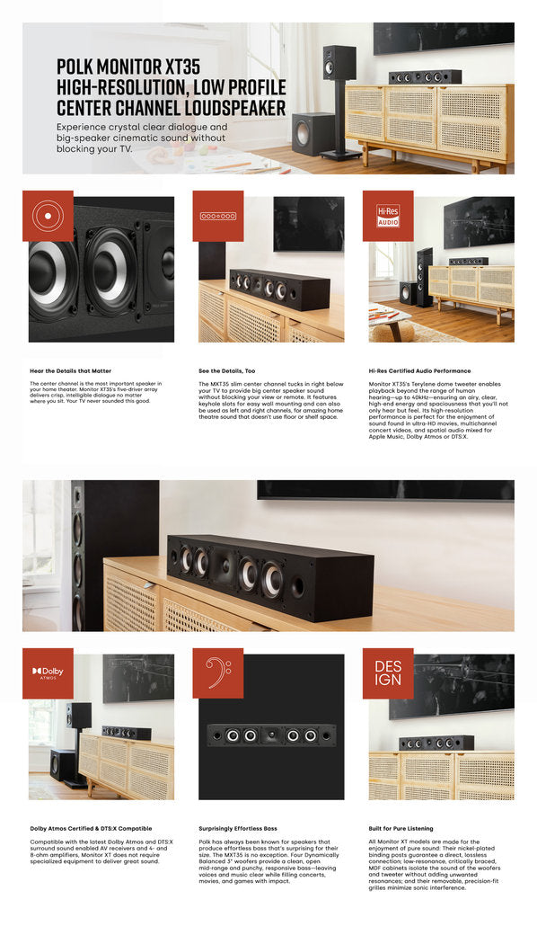 Polk Audio Monitor XT LARGE 5.1-kanavan kaiutinsarja