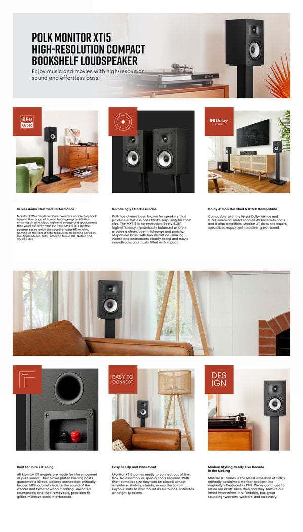 Polk Audio Monitor XT LARGE 5.1-kanavan kaiutinsarja