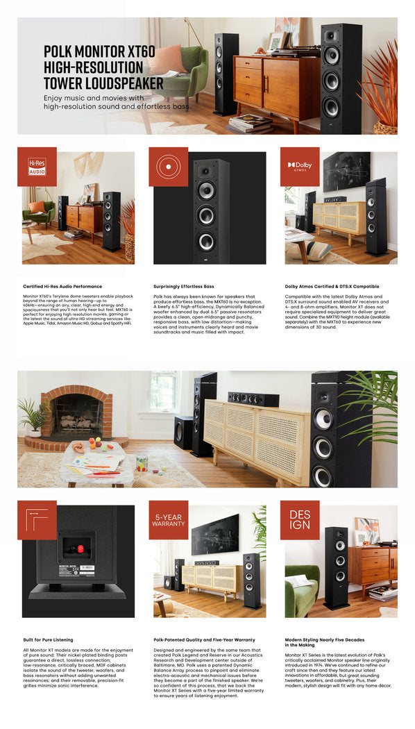 Polk Audio Monitor XT LARGE 5.1-kanavan kaiutinsarja