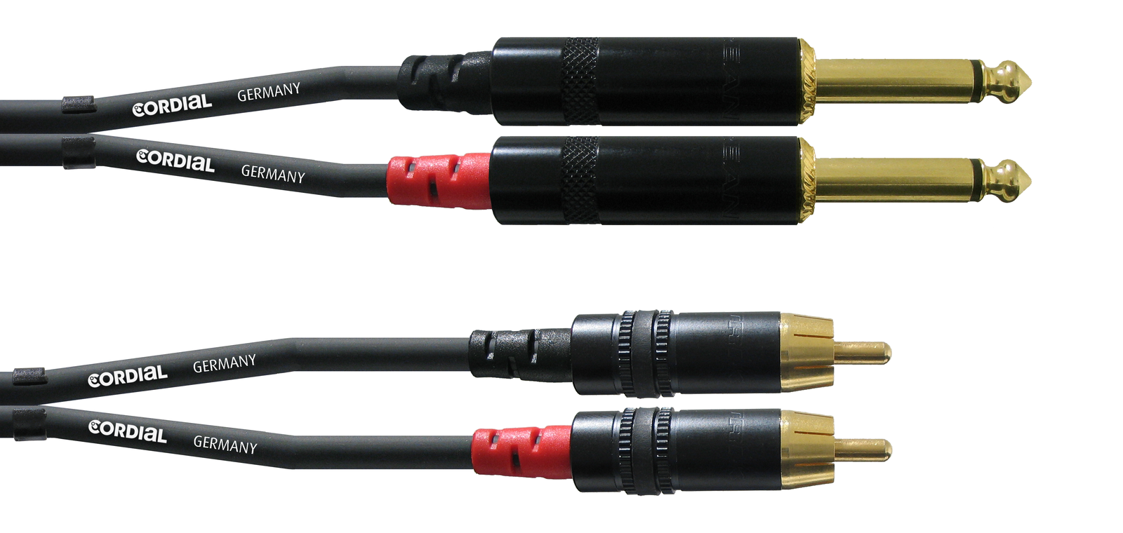 Cordial CFU PC 2XRCA-2X6.3mm kaapeli