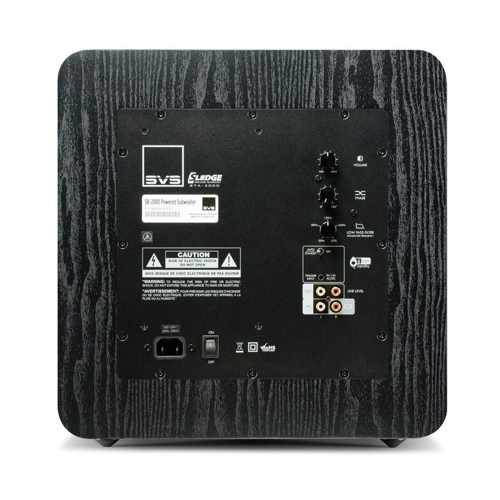 SVS SB-2000 subwoofer, vaihtolaite, Black Ash, sijainti Hyvinkää