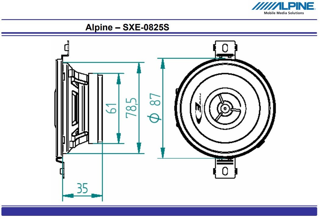 Alpine SXE - 0825S - Audiokauppa.fi