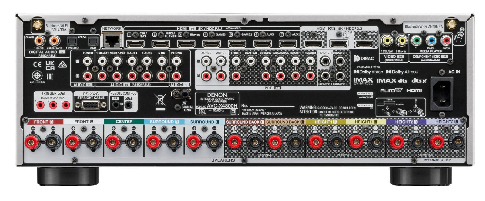 Denon AVC - X4800H 9.4 - kanavainen AV - vahvistin - Audiokauppa.fi