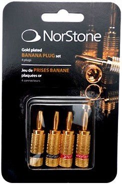 NorStone gold banana plugs set (4kpl) - Audiokauppa.fi