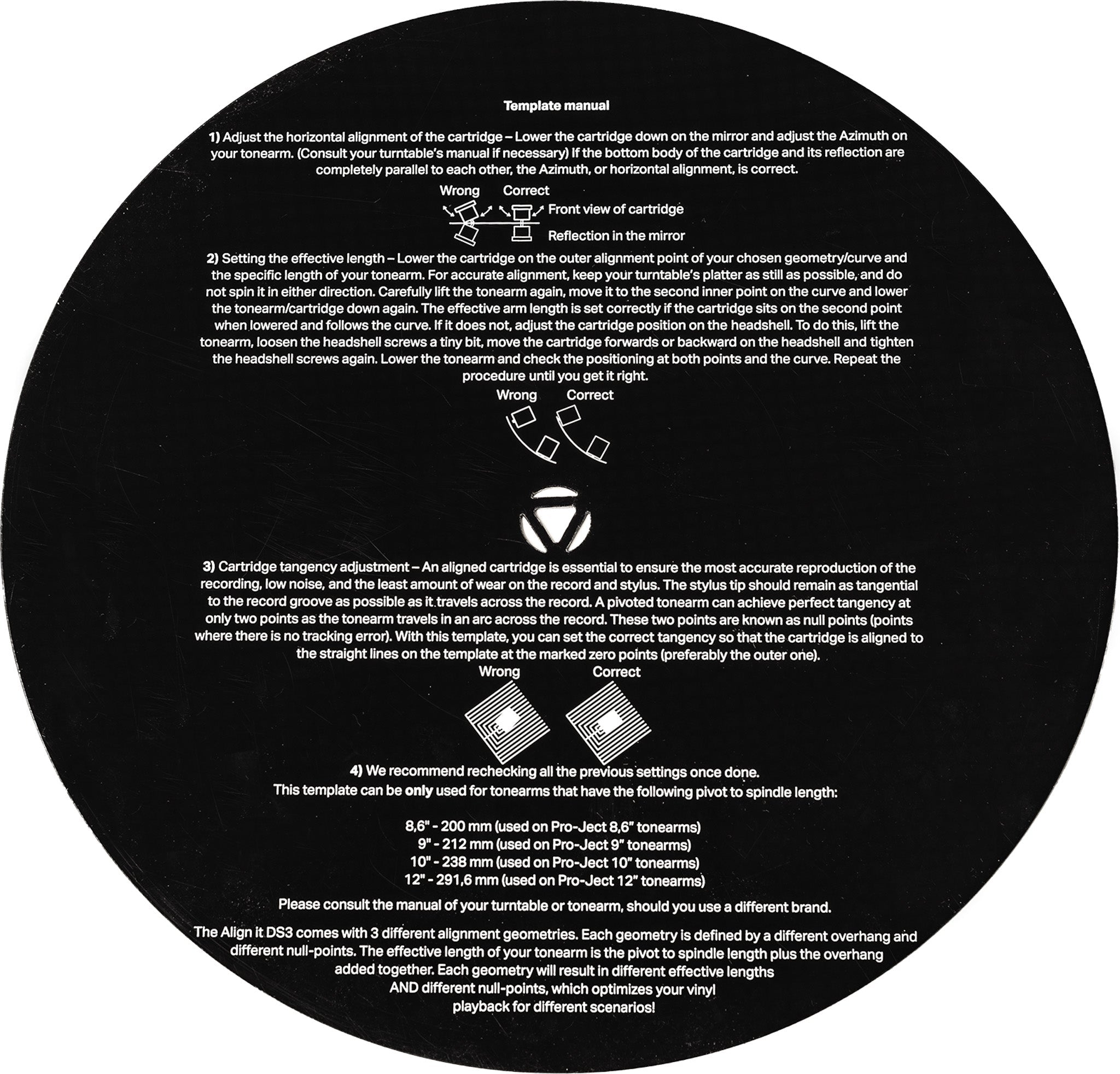 Pro - Ject Align It DS3 äänirasian kohdistuslevy - Audiokauppa.fi