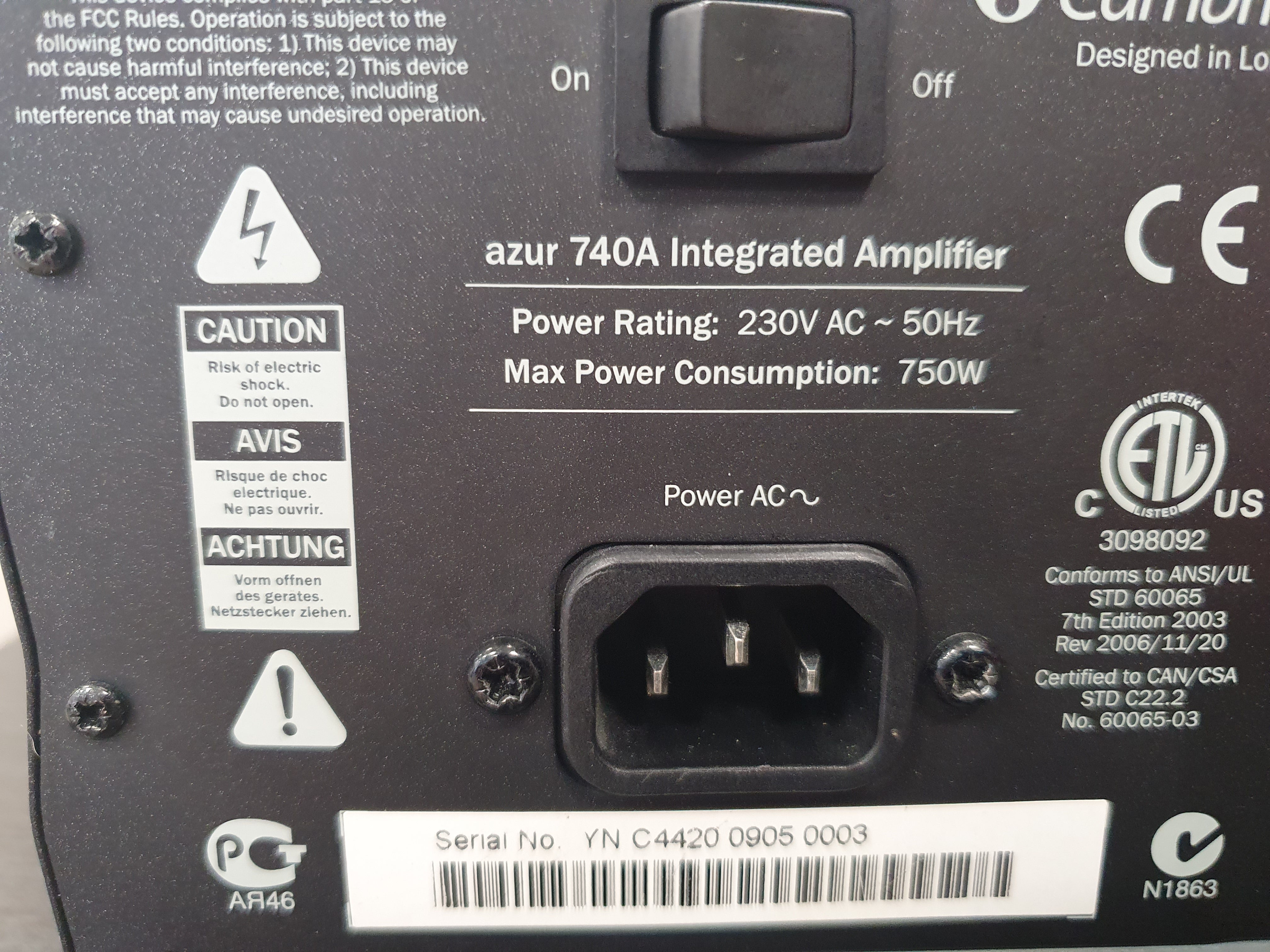 Cambridge Audio Azur 740A vahvistin vaihtolaite