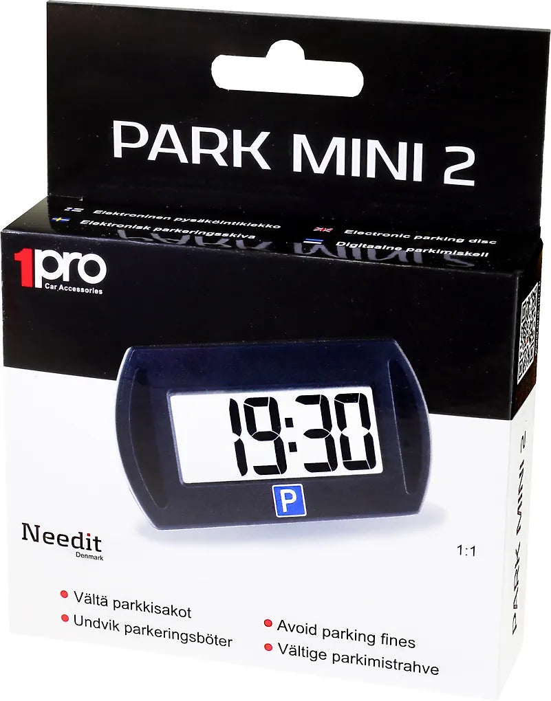 Needit Park Mini 2 -automaattinen pysäköintikiekko, musta