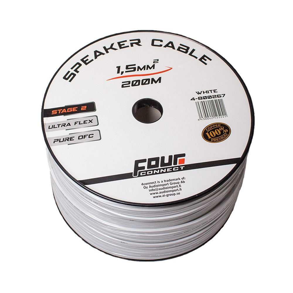 FOUR Connect 4-800267 OFC cable white 2x1.5mm2