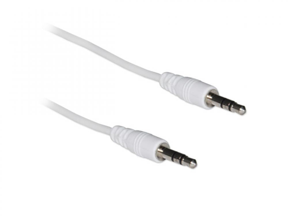 Caliber CLA075.1W 3.5mm miniplug cable, white 0.75m