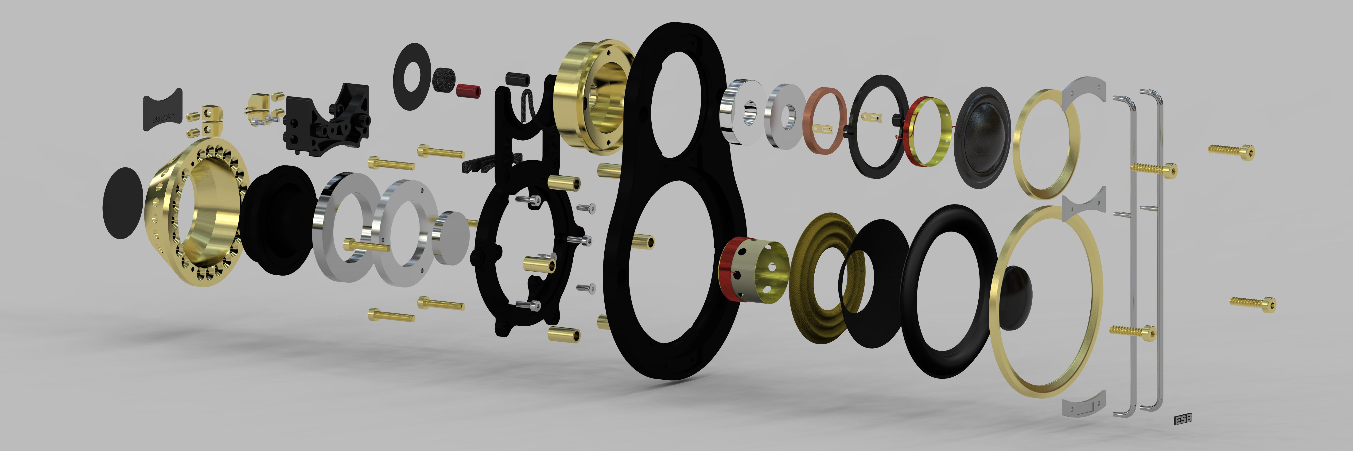 ESB Audio 8.003UMA Mid-High Unit, 3"/75 mm Mid. + 1.1"/28 mm Tw. (pair)