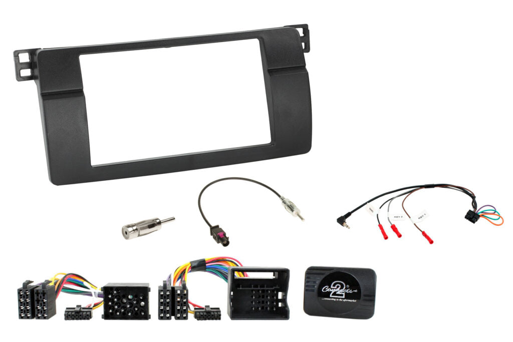 E46 1998 – 2005 (2-DIN) Installation kit for installing a 2-DIN player