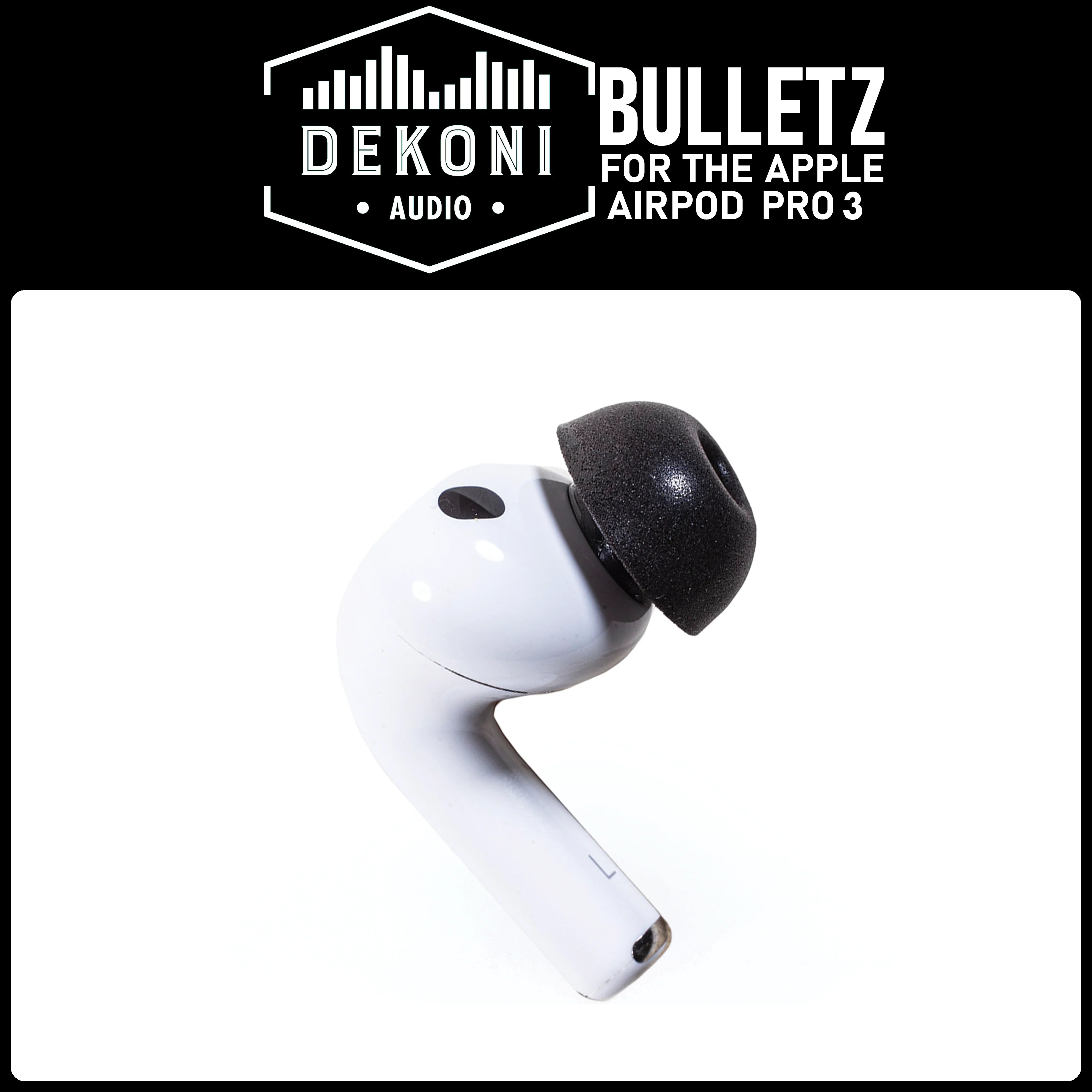 Dekoni Audio Bulletz Apple AirPods Pro 3 korvasovitteet, 3 Pack