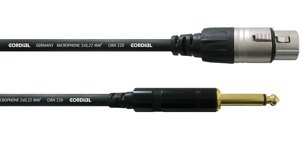 Cordial Microphone cable, XLR female/mono plug