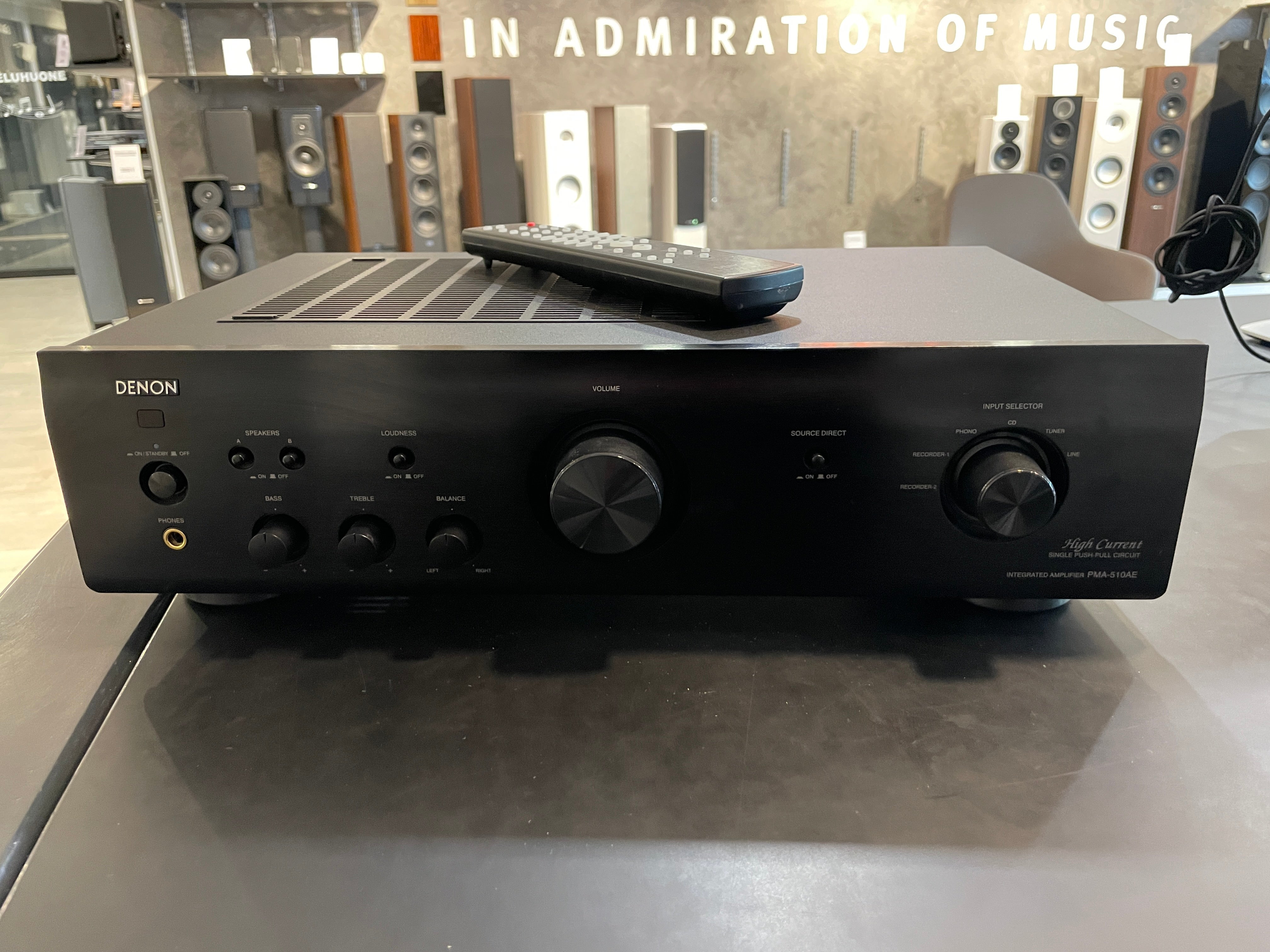 Denon PMA-510AE stereovahvistin musta, vaihtolaite, Oulu