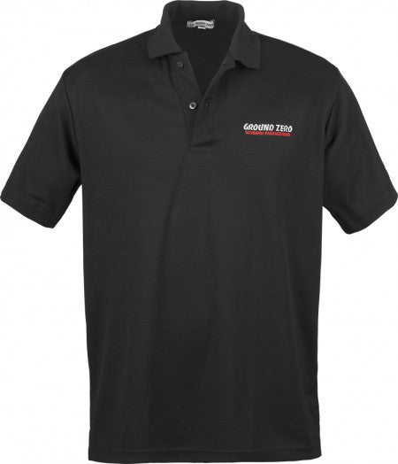 Ground Zero Black Polo Shirt with GZ Logo XXL