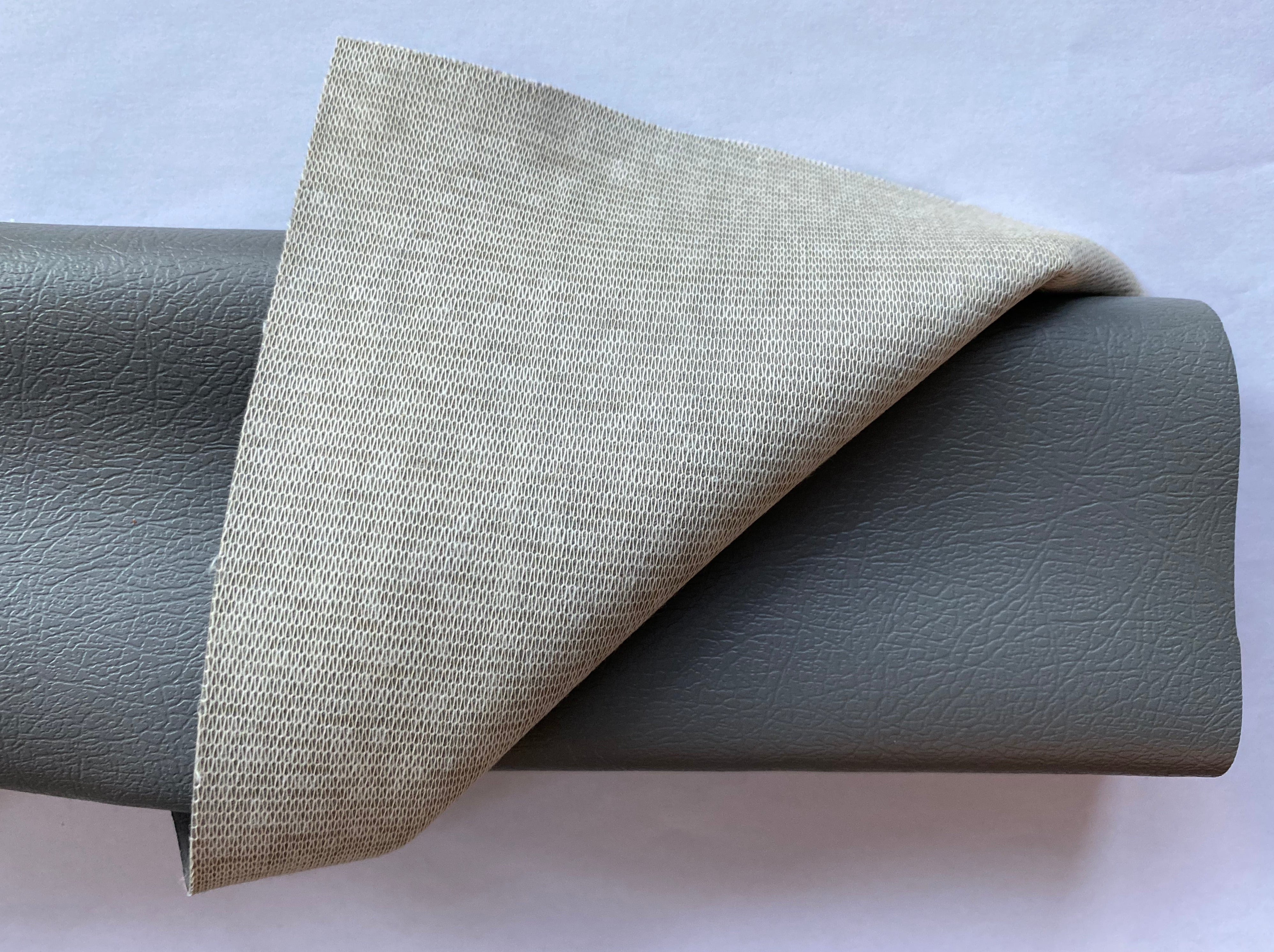 Faux leather fabric, gray 100 x 140 cm *REMOVAL*