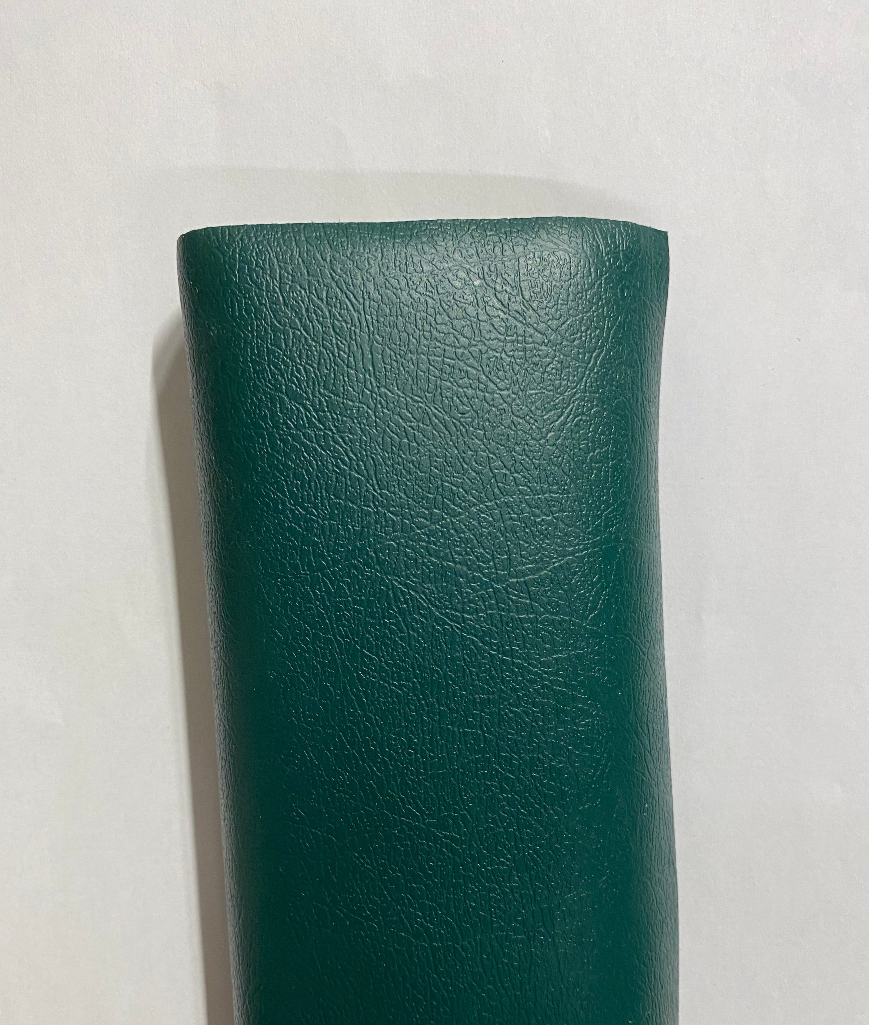 Faux leather fabric, dark green 100 x 140 cm *REMOVAL*